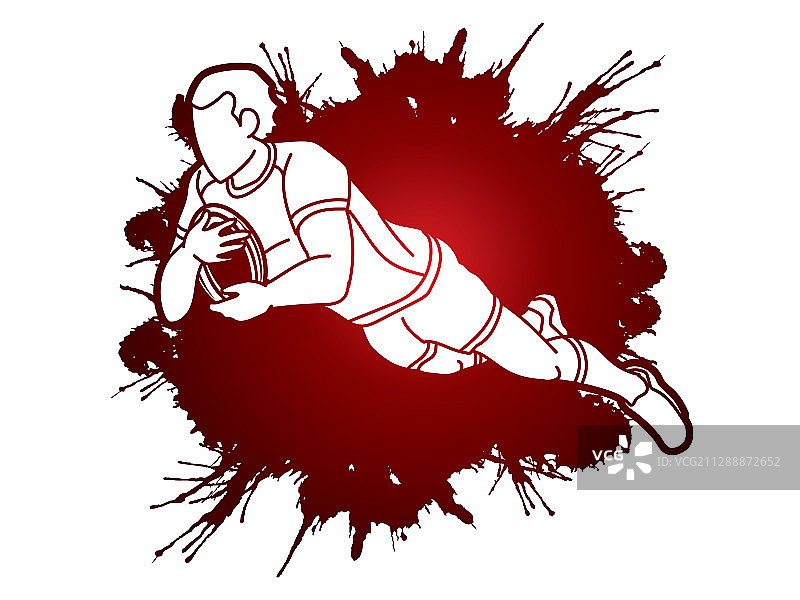 橄榄球运动员卡通运动图形图片素材