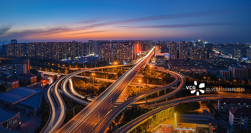 石家庄城市夜景风光图片素材