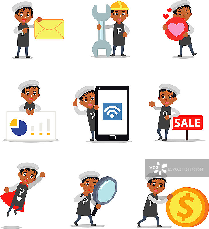 辣椒人准备菜肴人物组合图片素材