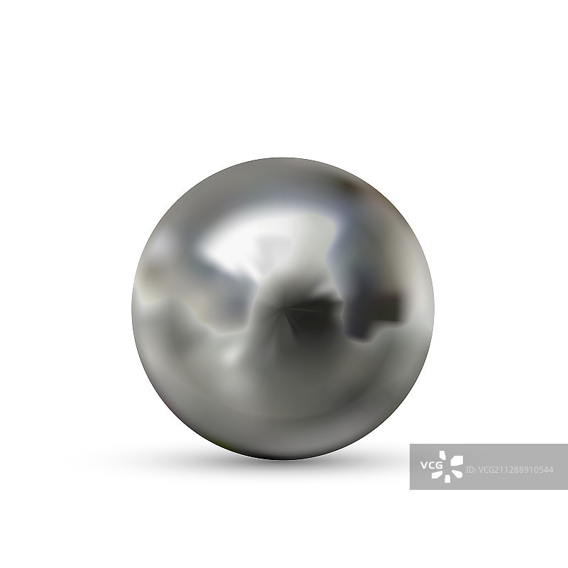 带有眩光的逼真光面钢球图片素材