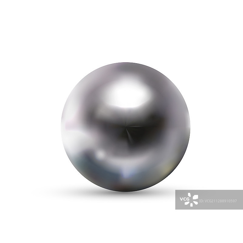 逼真的黑色金属光泽球体图片素材