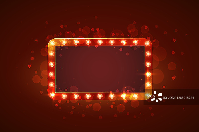 红色框架复古广告牌空白演出时间文字图片素材