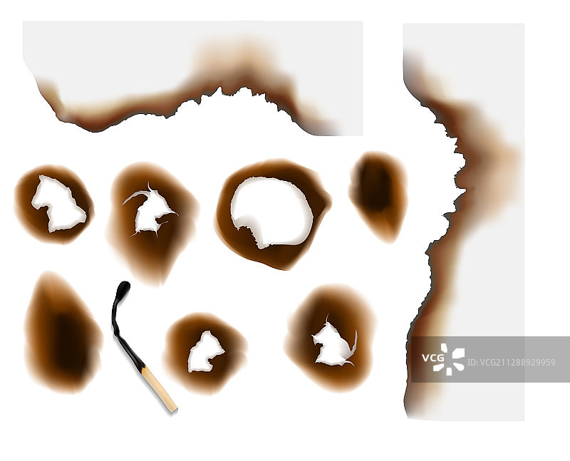 烧毁的纸张图片素材