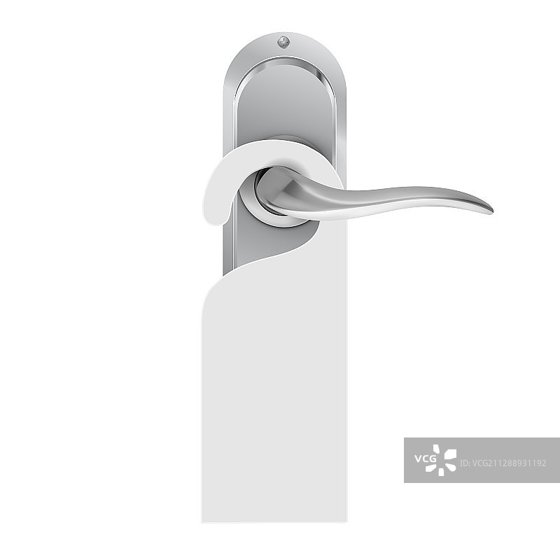 悬挂在把手上的纸质标牌图片素材
