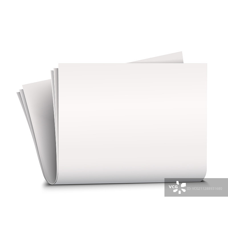 白色背景上的报纸样机图片素材
