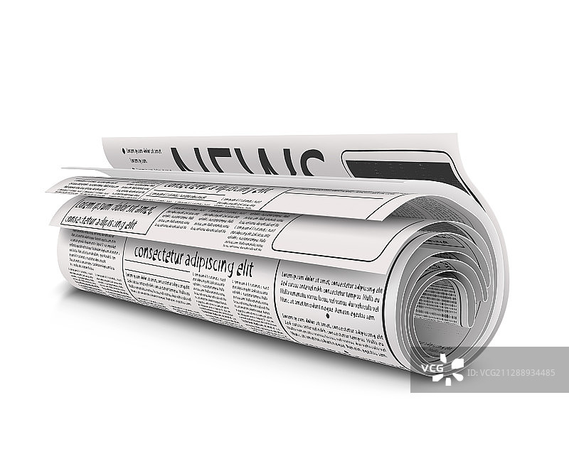 头条新闻报纸卷图片素材