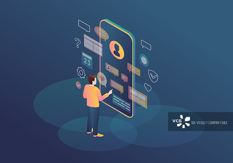 信使2.5D彩色图片素材