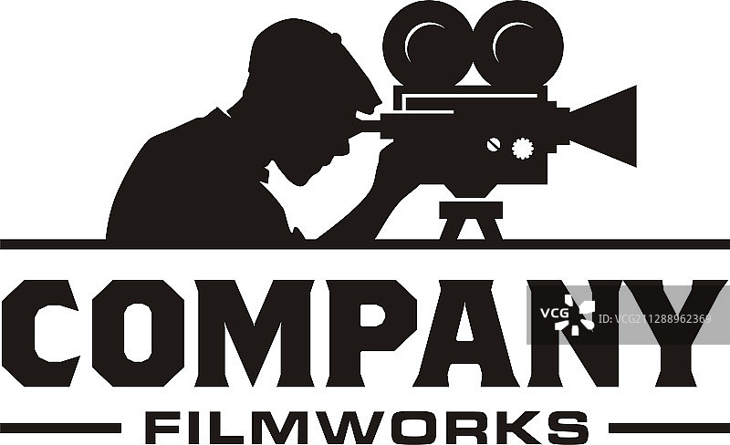 复古摄像机胶片电影制作Logo图片素材