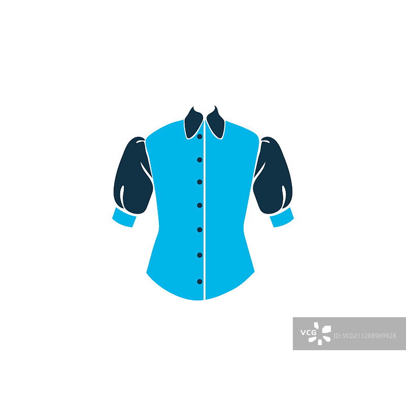 女士衬衫彩色图标图片素材