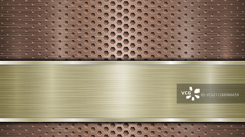 金属背景与孔和抛光板图片素材