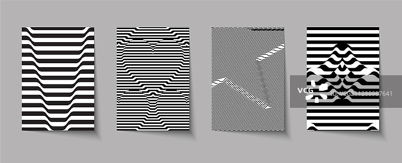 单色立体液体封面套装图片素材