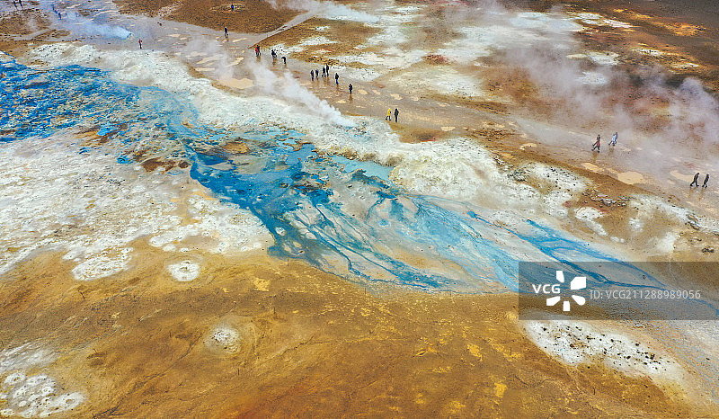 航拍冰岛地热地貌图片素材