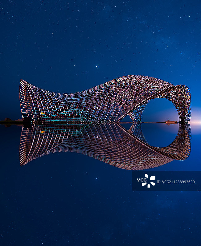 一条大鱼游银河图片素材