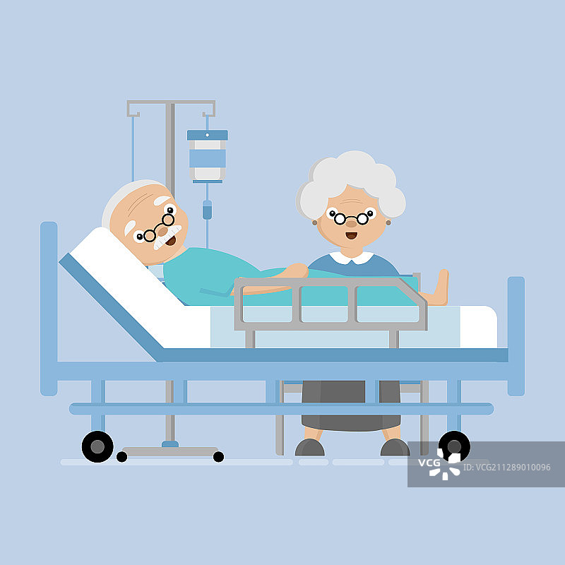 在医院里的年长夫妇图片素材