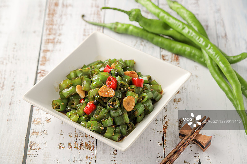 豆豉炒线椒图片素材