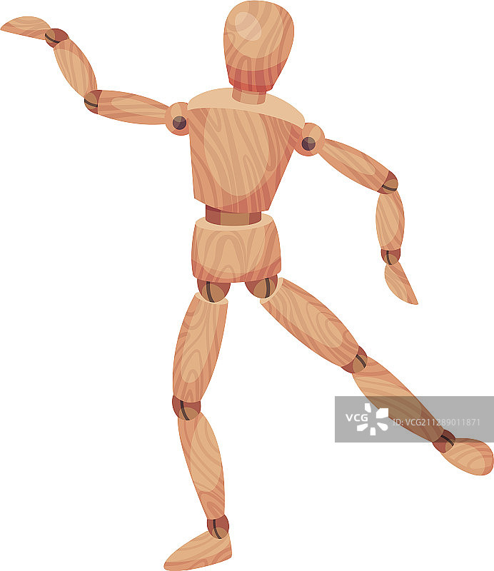 摆出舞蹈姿势的木制男人图片素材