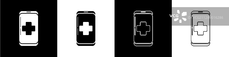 手机紧急呼叫医院图标图片素材