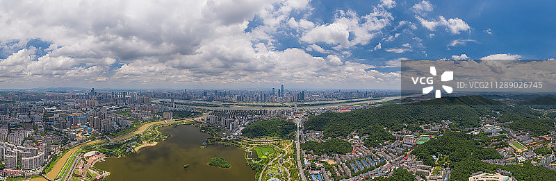长沙河西全景图图片素材