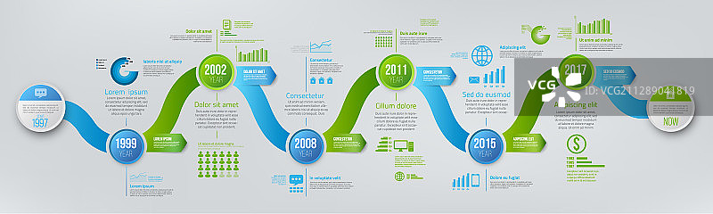 时间轴历史信息图表模板图片素材