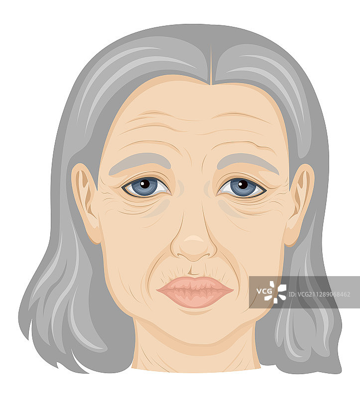 年长的女士面部图片素材