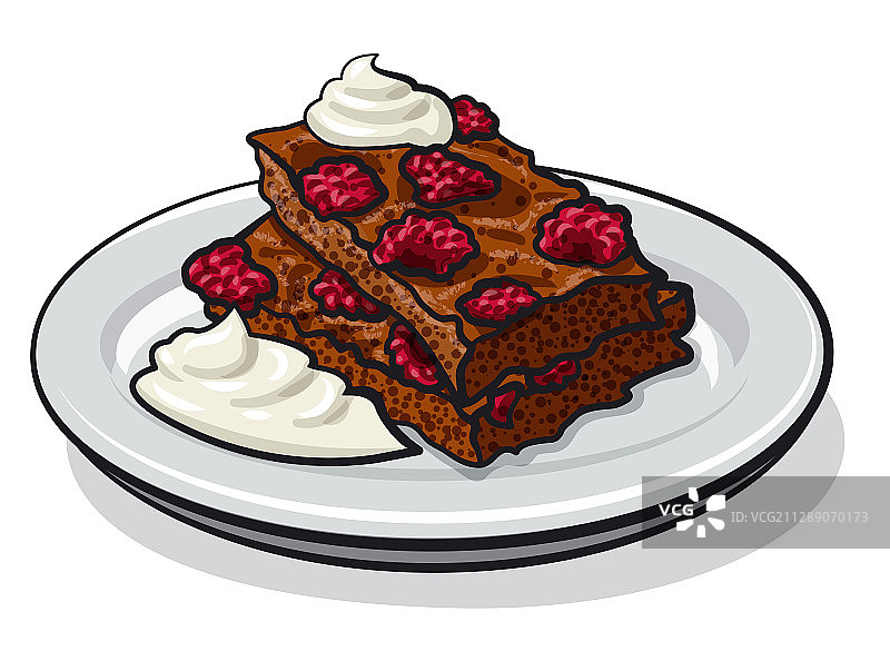 草莓布朗尼图片素材