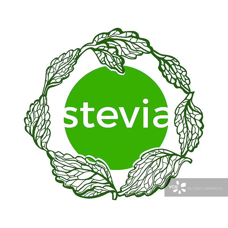 甜叶菊圆形标志图片素材