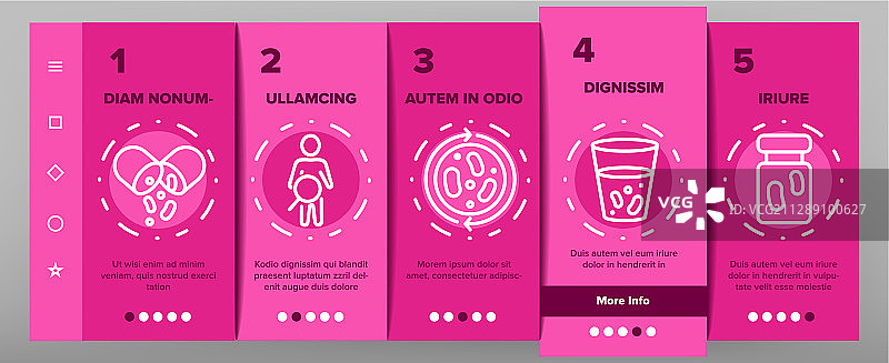 益生菌引导图标集图片素材