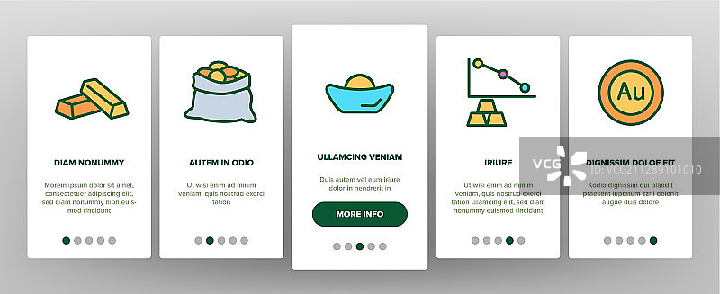 黄金珠宝金属登录页图标集图片素材