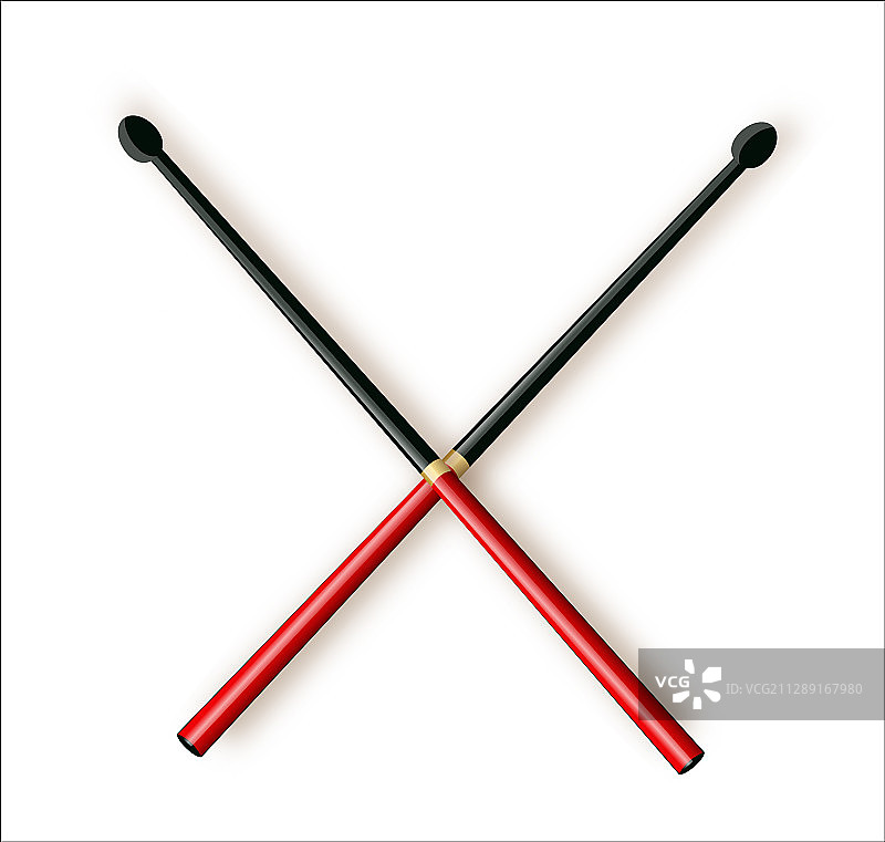 白色背景上的鼓槌简约图标图片素材
