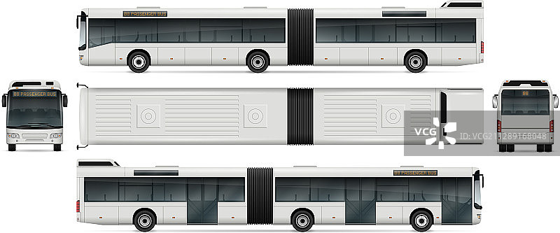 铰接式公共汽车模型图片素材