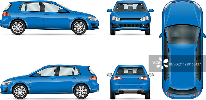 汽车白色背景模板蓝色汽车图片素材