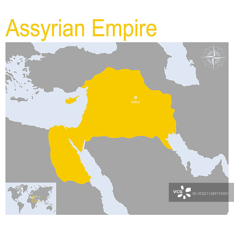 亚述帝国地图图片素材