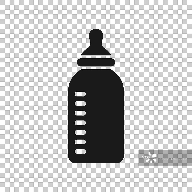 扁平风格的奶瓶图标图片素材