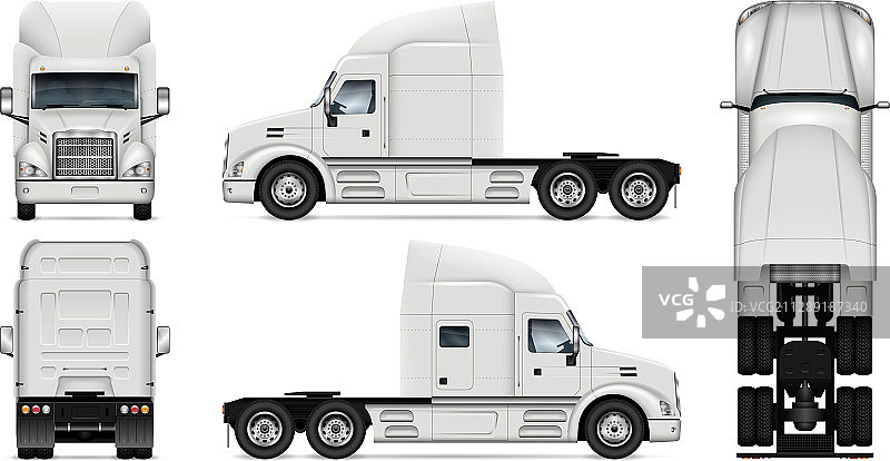 白色卡车模板图片素材