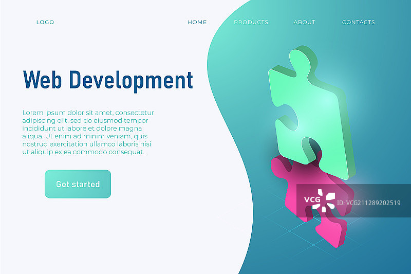 浅色网页开发网站页眉模板图片素材