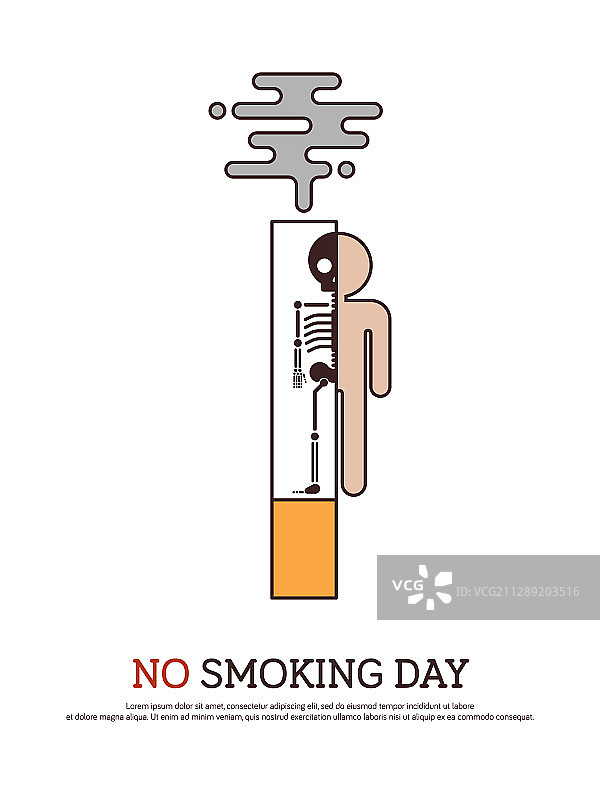 禁烟扁平风格设计图片素材