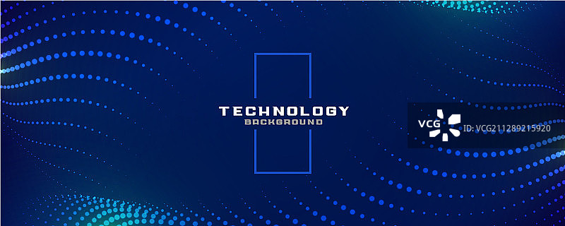 科技数字蓝色发光粒子banner图片素材