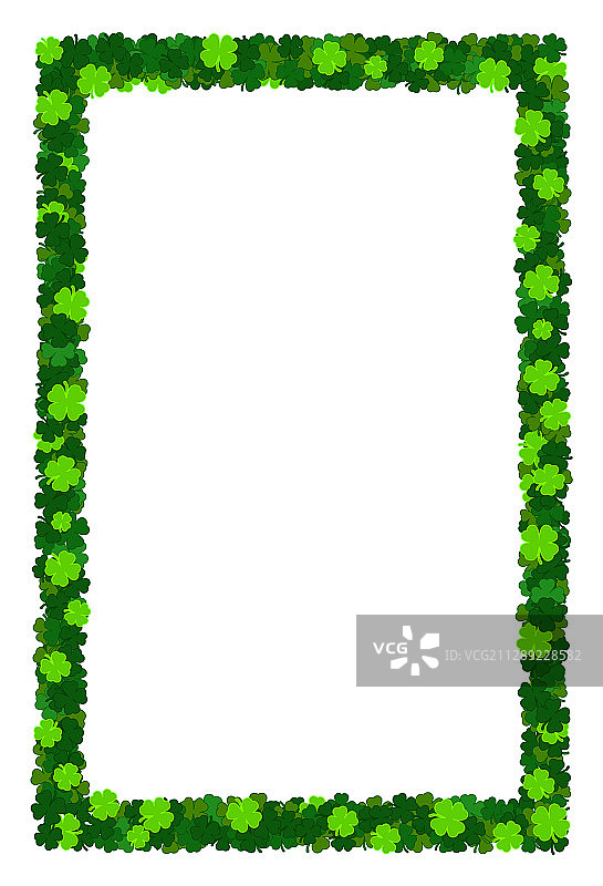 圣帕特里克节三叶草边框图片素材