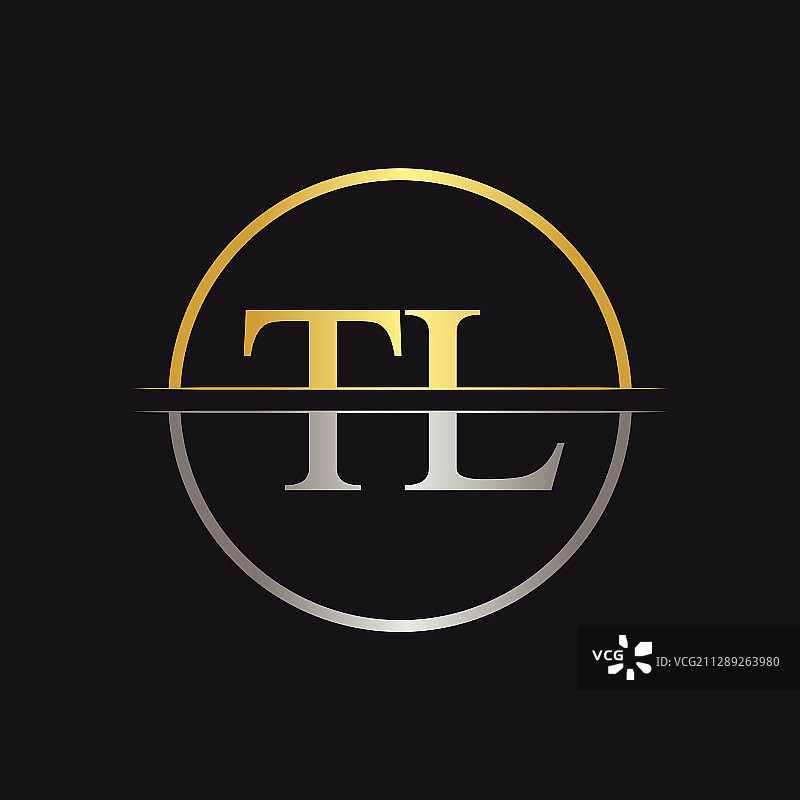 首字母TL链接标志设计模板图片素材