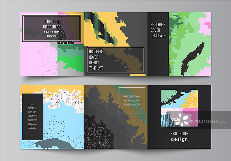 正方形封面设计模板布局图片素材