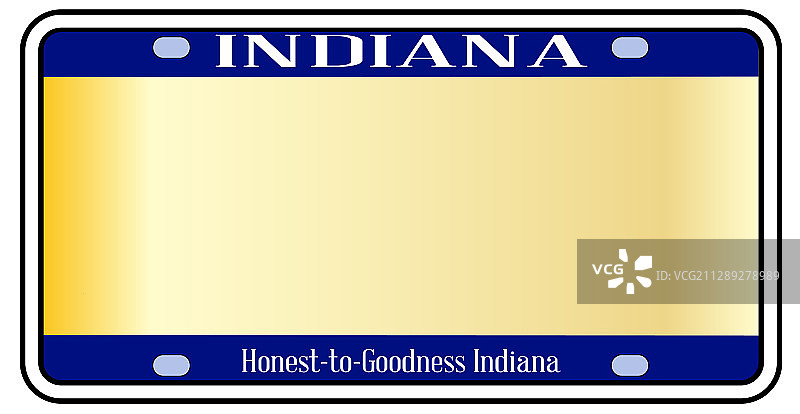 印第安纳州车牌图片素材