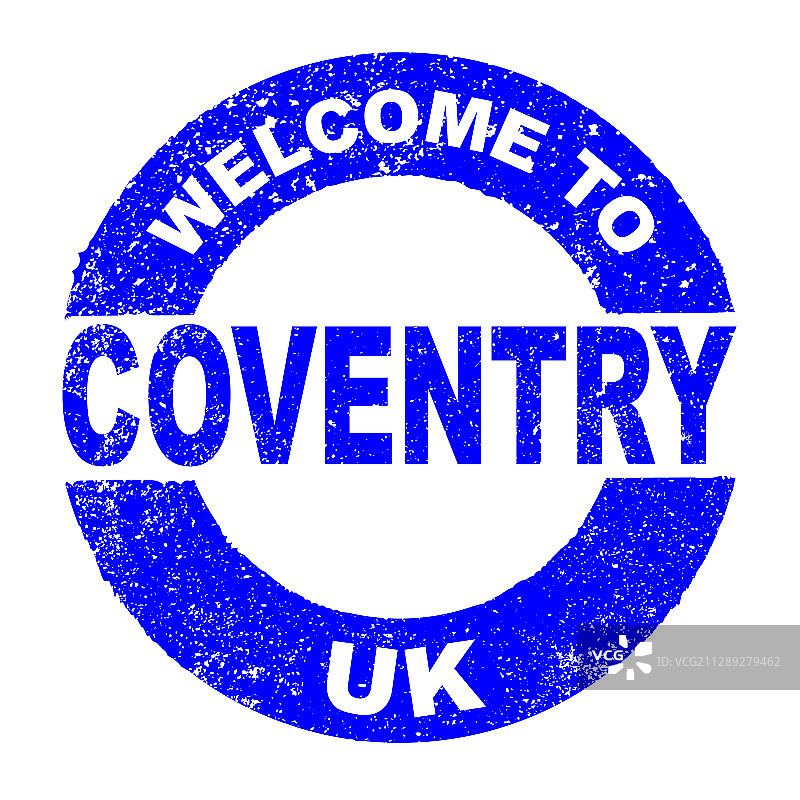 橡胶墨水印章 欢迎来到英国考文垂图片素材
