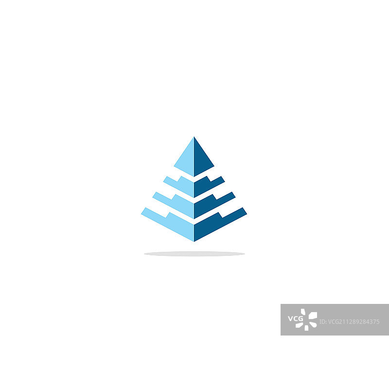 三角形金字塔3D标志图片素材