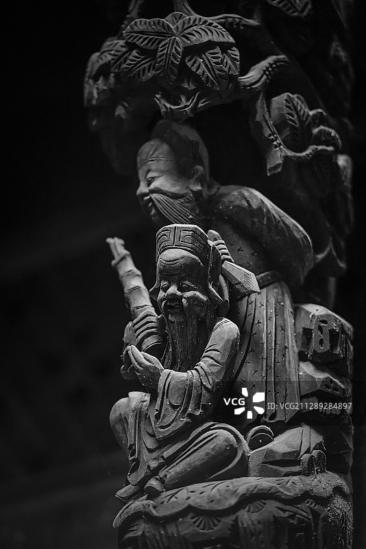 绩溪，徽州木雕甲天下图片素材