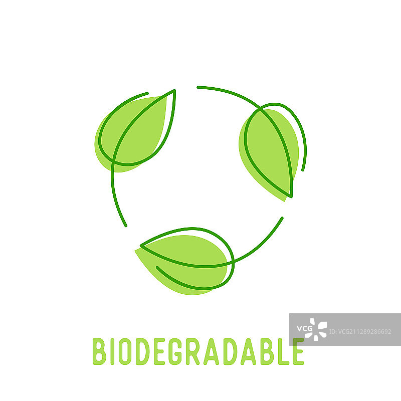 可生物降解循环绿色标志图片素材