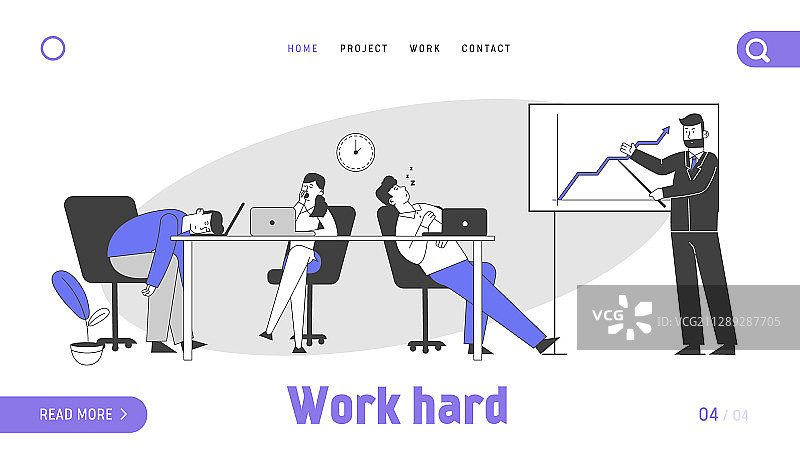 在会议演示中感到无聊的商务人士图片素材