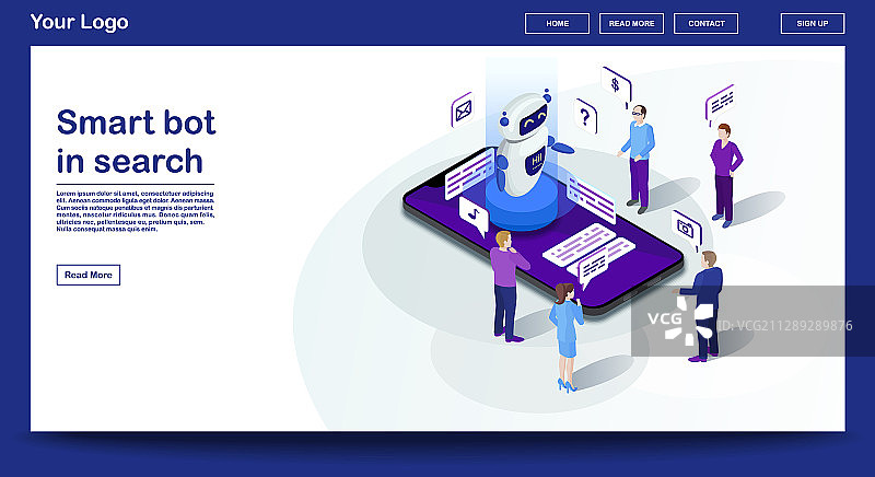 聊天机器人网页模板图片素材