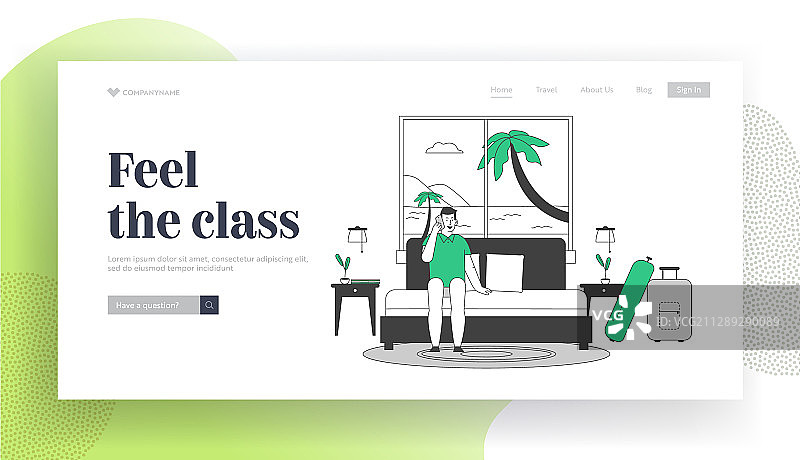 度假网站夏季旅游登录页图片素材