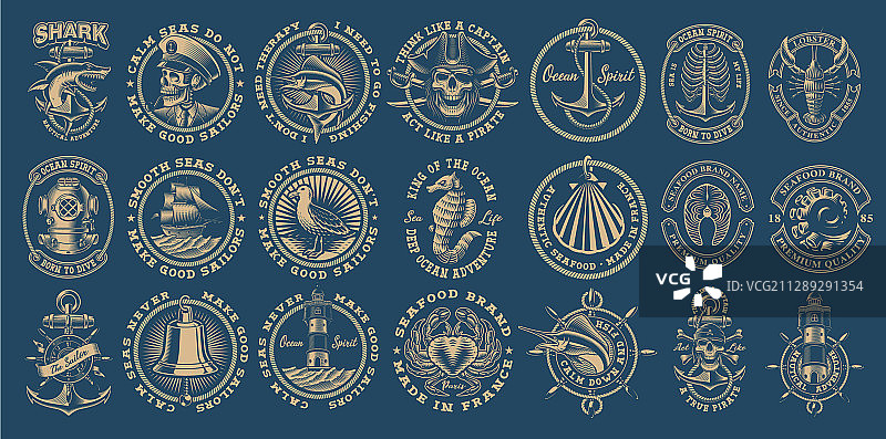 最大的复古航海捆图片素材