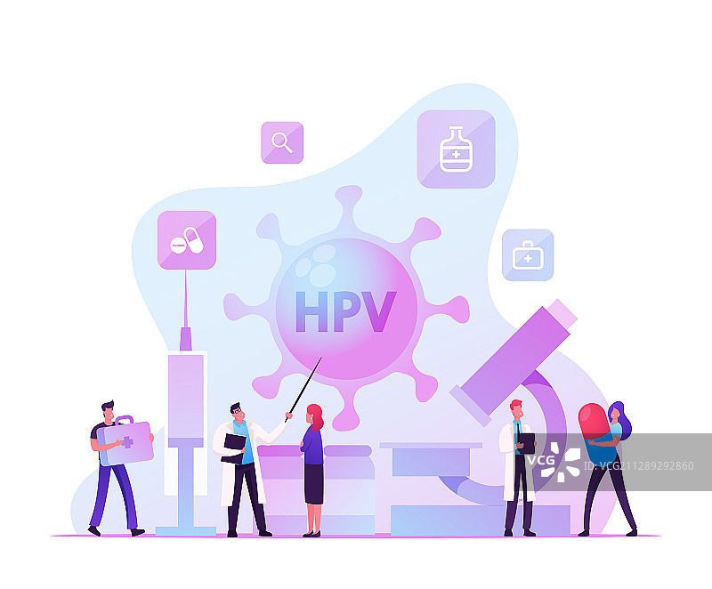 人乳头瘤病毒HPV病毒诊断检查图片素材